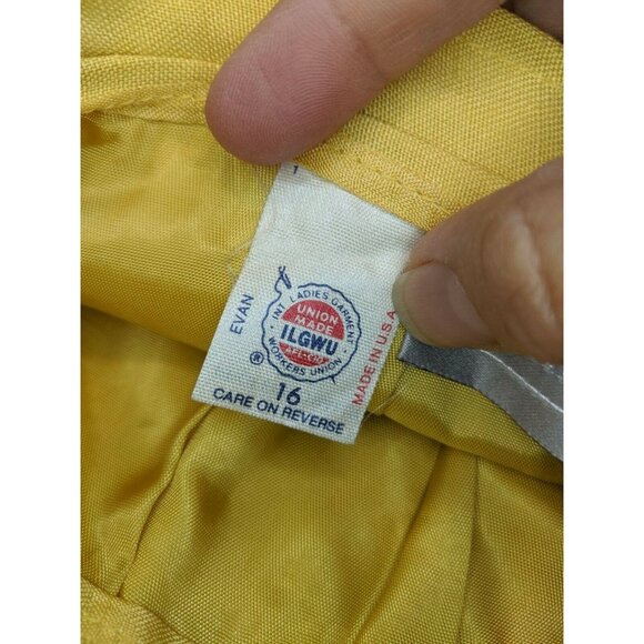 Evan-Picone Size 16 Skirt Yellow Suit Separates A-line Modest - Picture 5 of 7